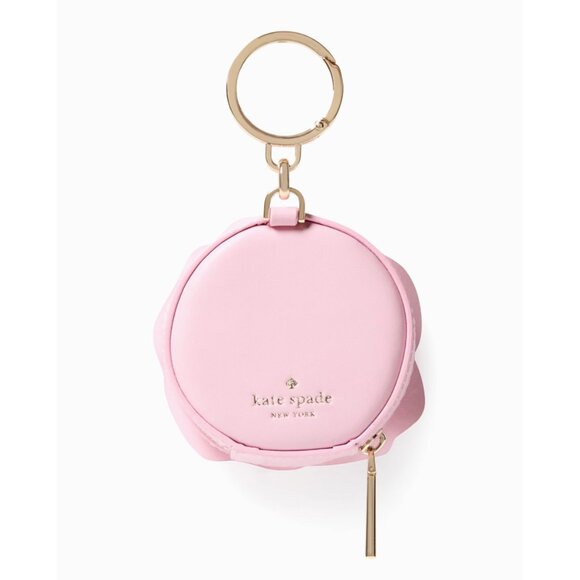 New Kate Spade Flora Flower Bag Charm Pink Horizon - Picture 3 of 4